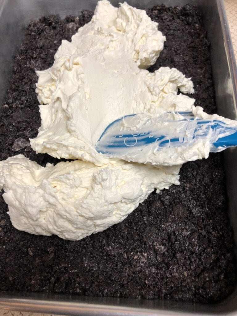 Adding the Creamy Cheese Layer