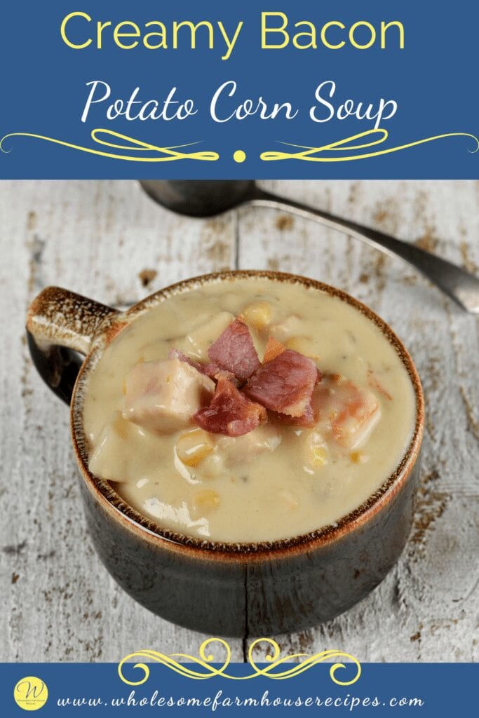 Creamy Bacon Potato Corn Soup in a Bowl