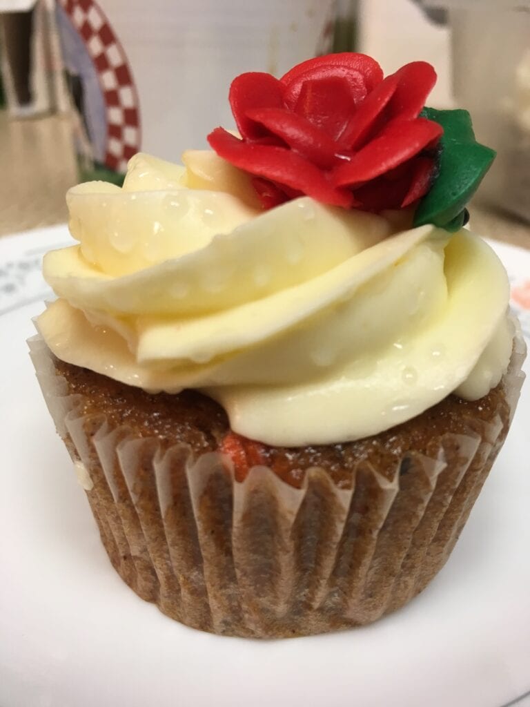Cupcake Decorated with a Rose