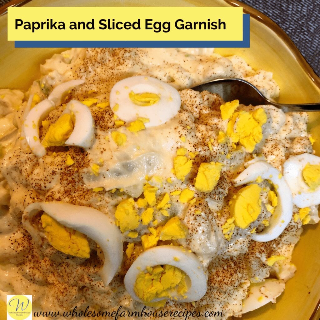 Paprika and Sliced Egg Garnish