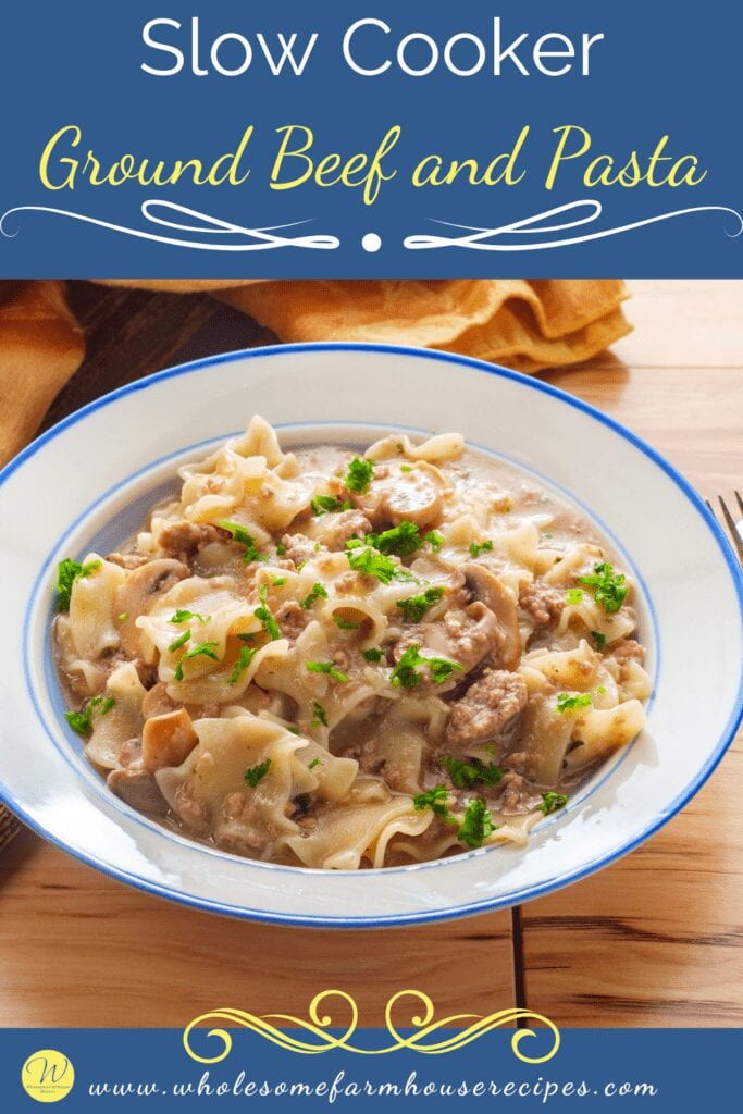 Slow Cooker Ground Beef and Pasta