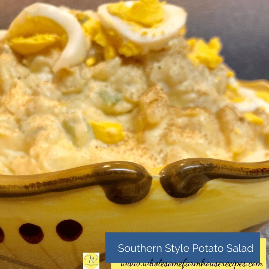 Southern Style Potato Salad In a Serving Bowl