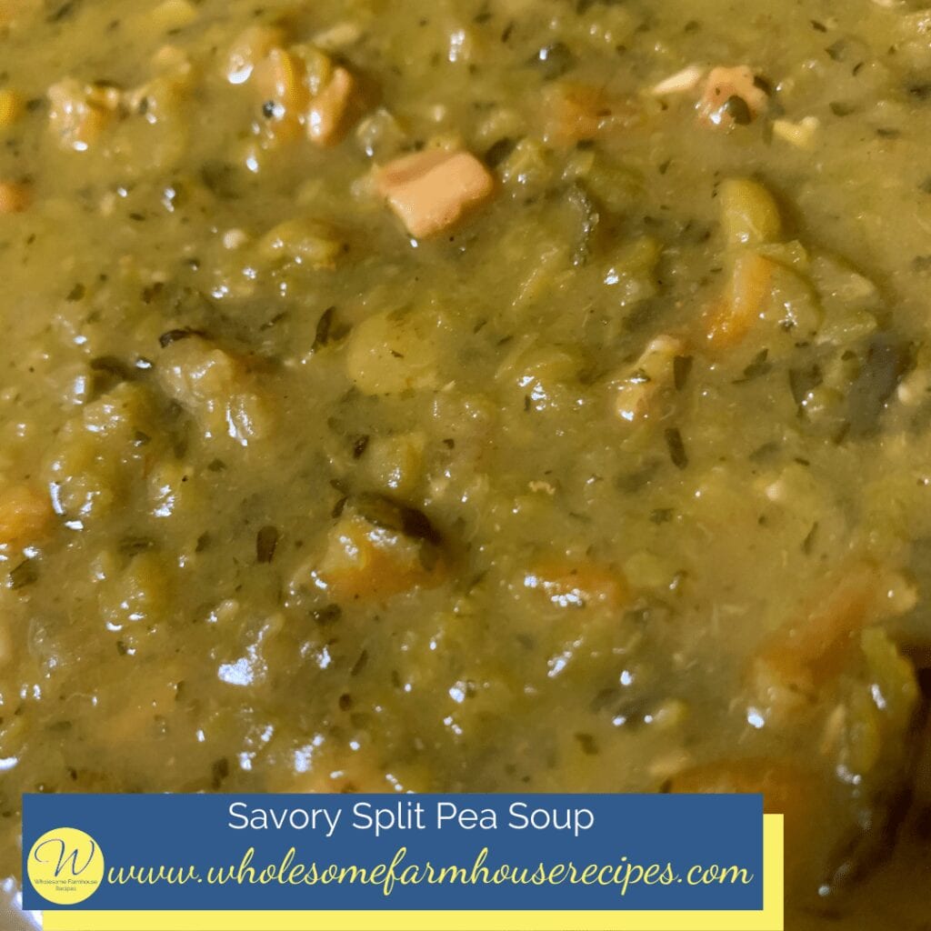 Savory Split Pea Soup Close Up