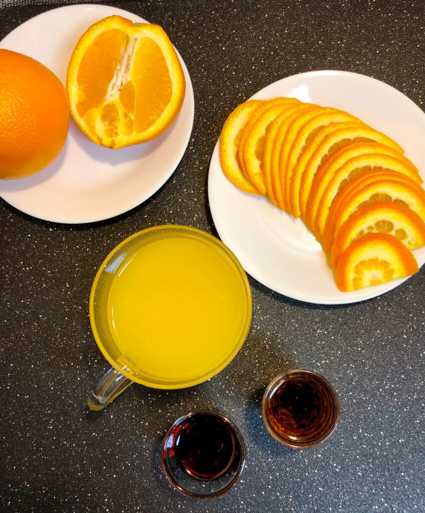 Orange Juice Sparkling Wine Amaretto Homemade Grenadine