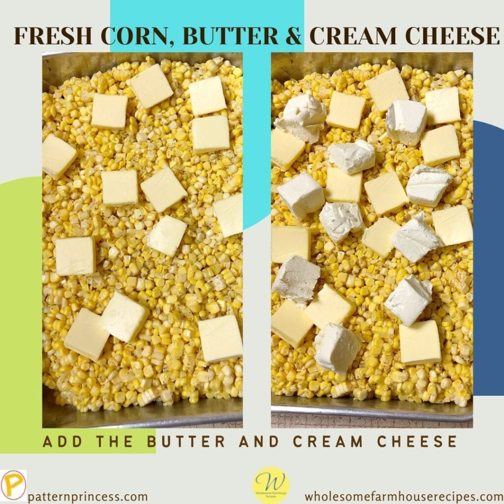 Fresh corn butter and cream cheese