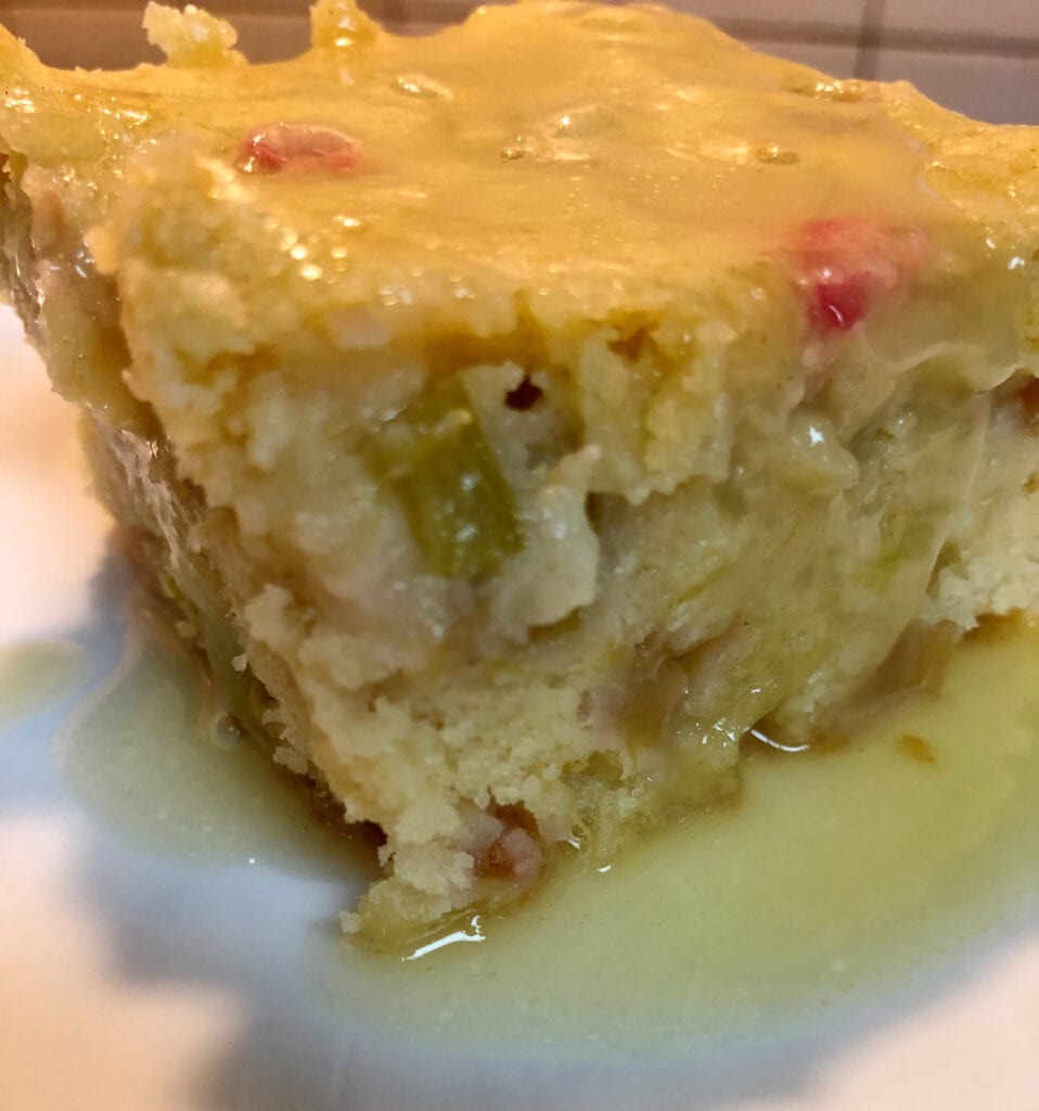Rhubarb Cake with Vanilla Sauce Recipe