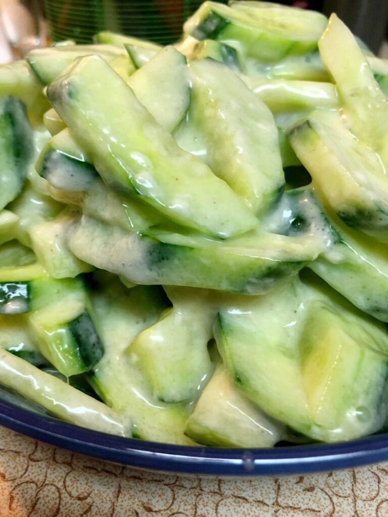 Creamy Cucumber Salad with Miracle Whip