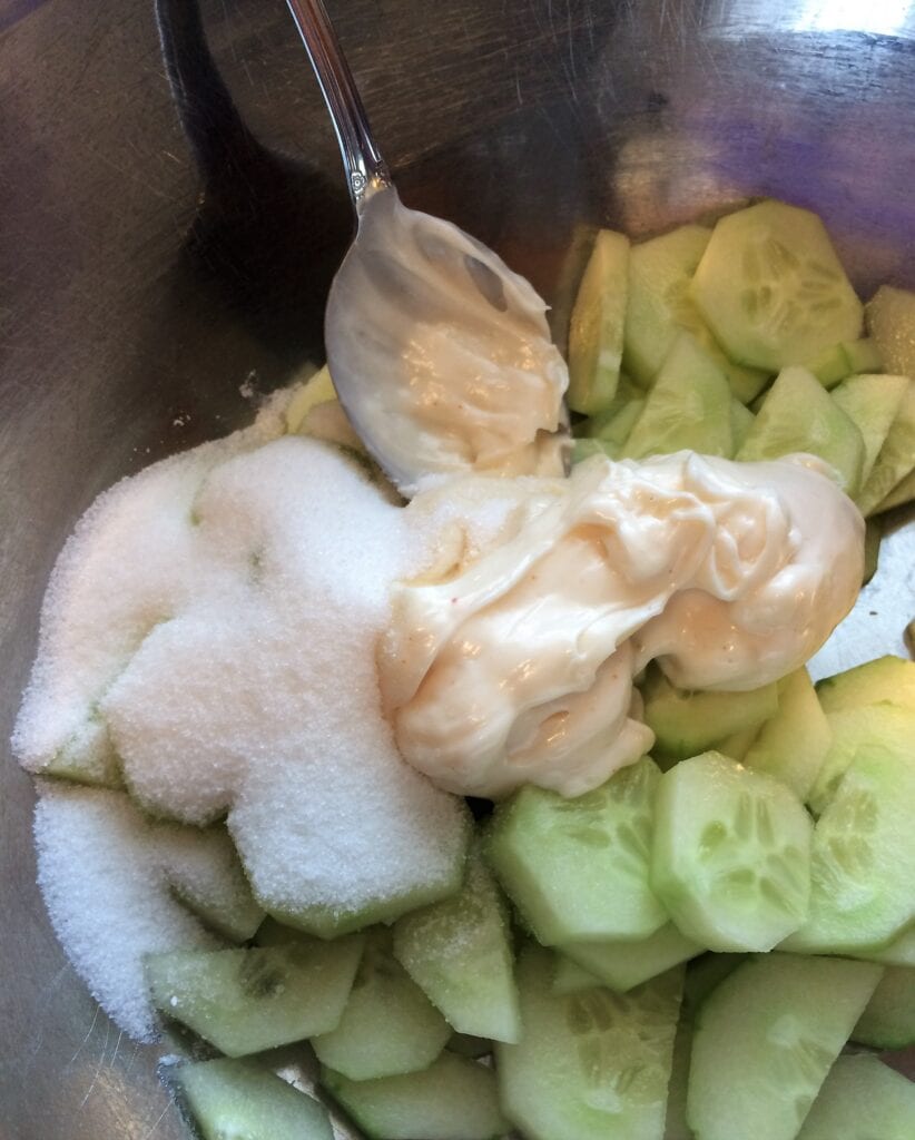 Three Ingredient Creamy Cucumbers