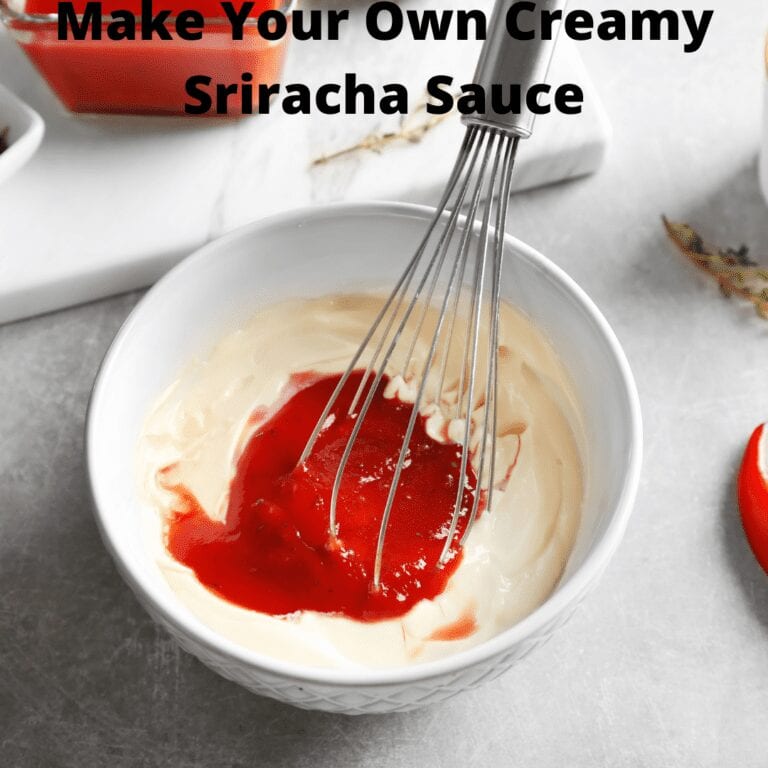 Make Your Own Creamy Sriracha Mayonnaise Sauce Ingredients in Bowl