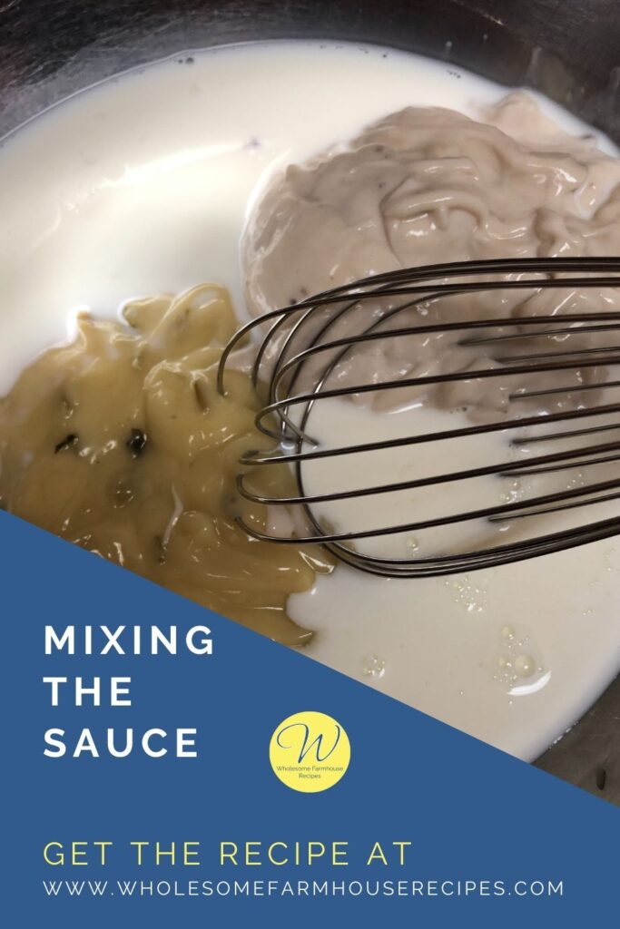 Mixing the Cheesy Sauce