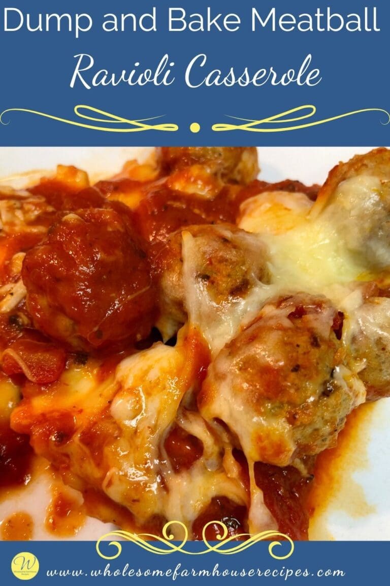 Dump and Bake Meatball Ravioli Casserole Easy Recipe - Wholesome ...