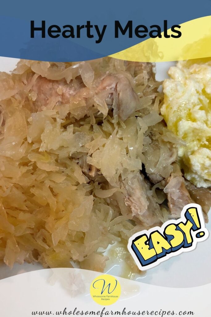 Hearty Meals pork sauerkraut and potatoes