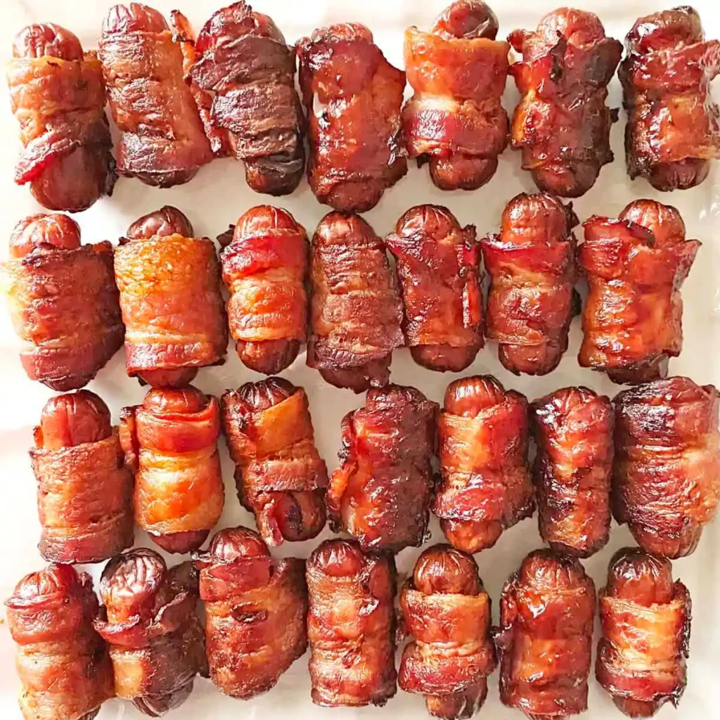 Bacon-Wrapped-Little-Smokies-Sausages