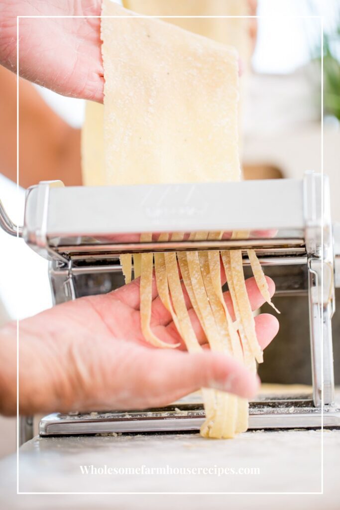 Cutting the Pasta Dough into Noodles