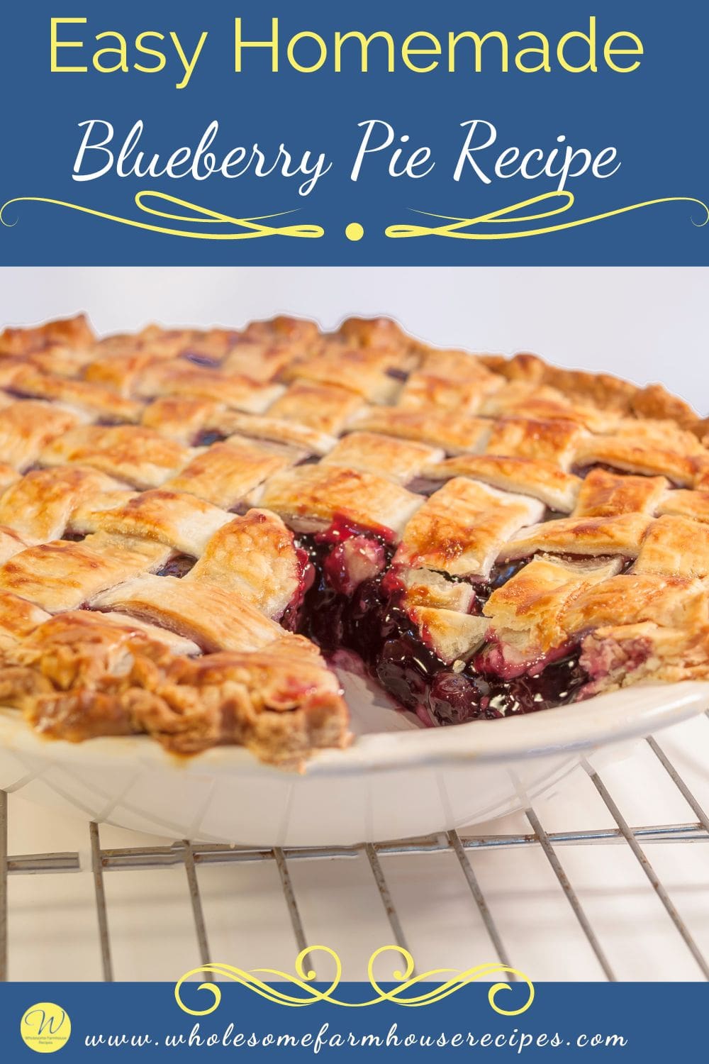 Easy Homemade Blueberry Pie Recipe - Wholesome Farmhouse Recipes