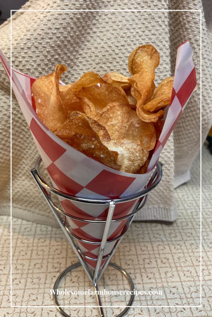 Homestyle Potato Chips Served in a Cone