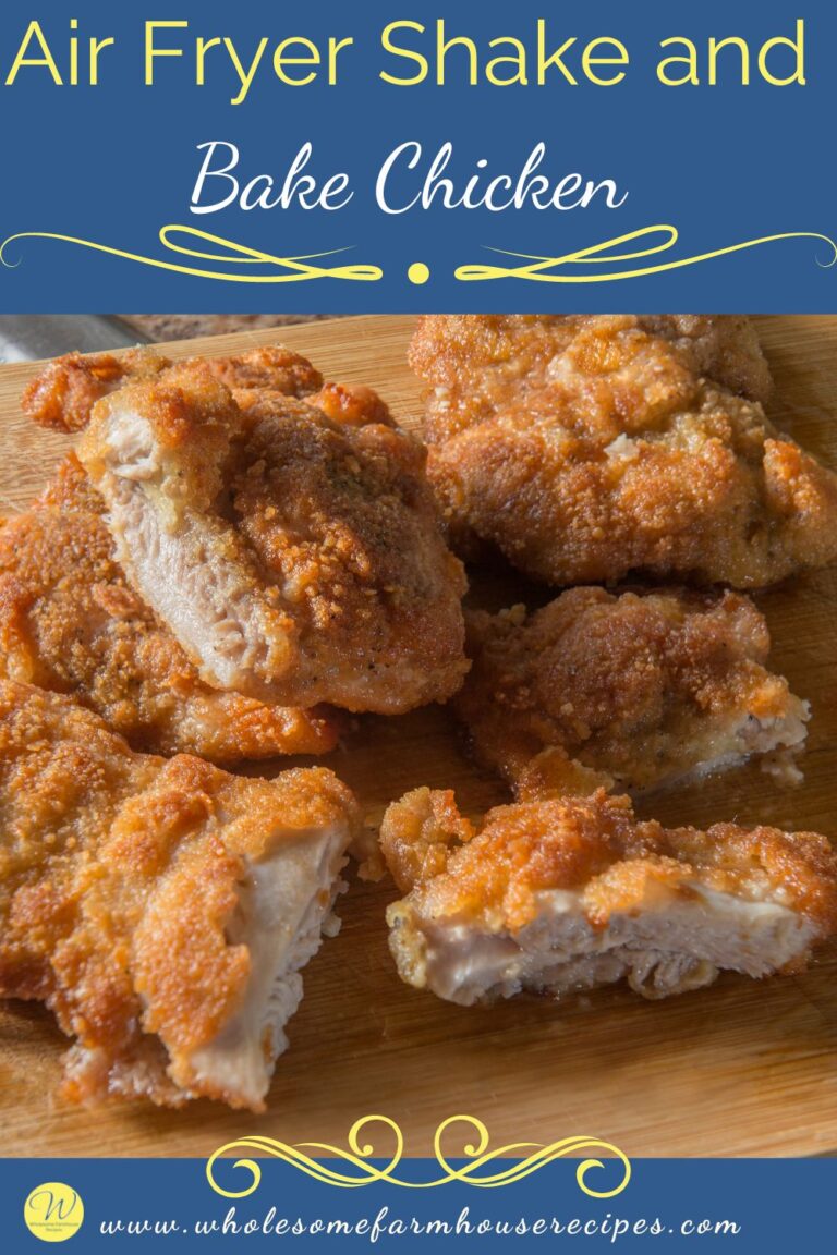 Air Fryer Shake and Bake Chicken - Wholesome Farmhouse Recipes