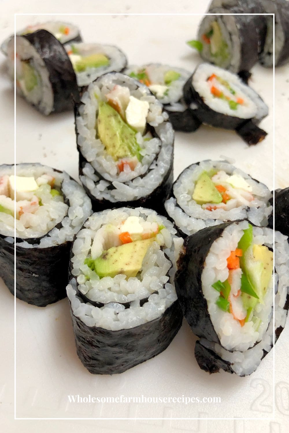 Imitation Crab Sushi Roll Recipe: California Roll - Wholesome Farmhouse ...