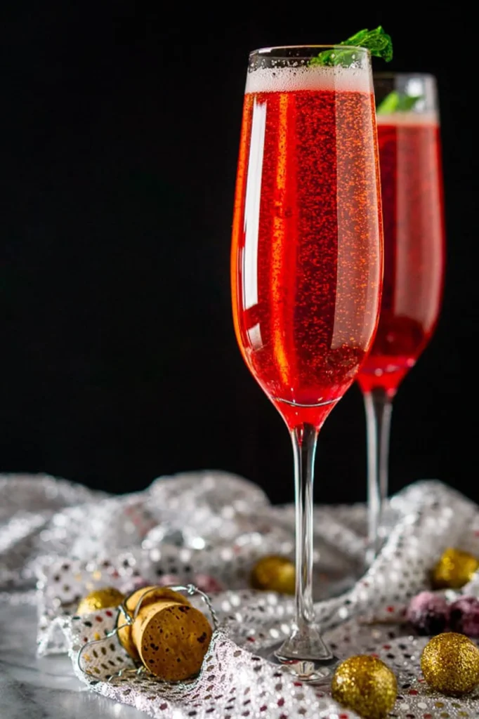 minted-cranberry-champagne-cocktail