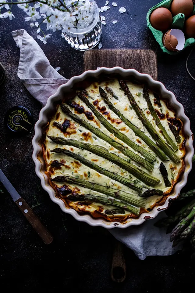 Asparagus-Quiche-in-a-Pie-Pan-After-Baking