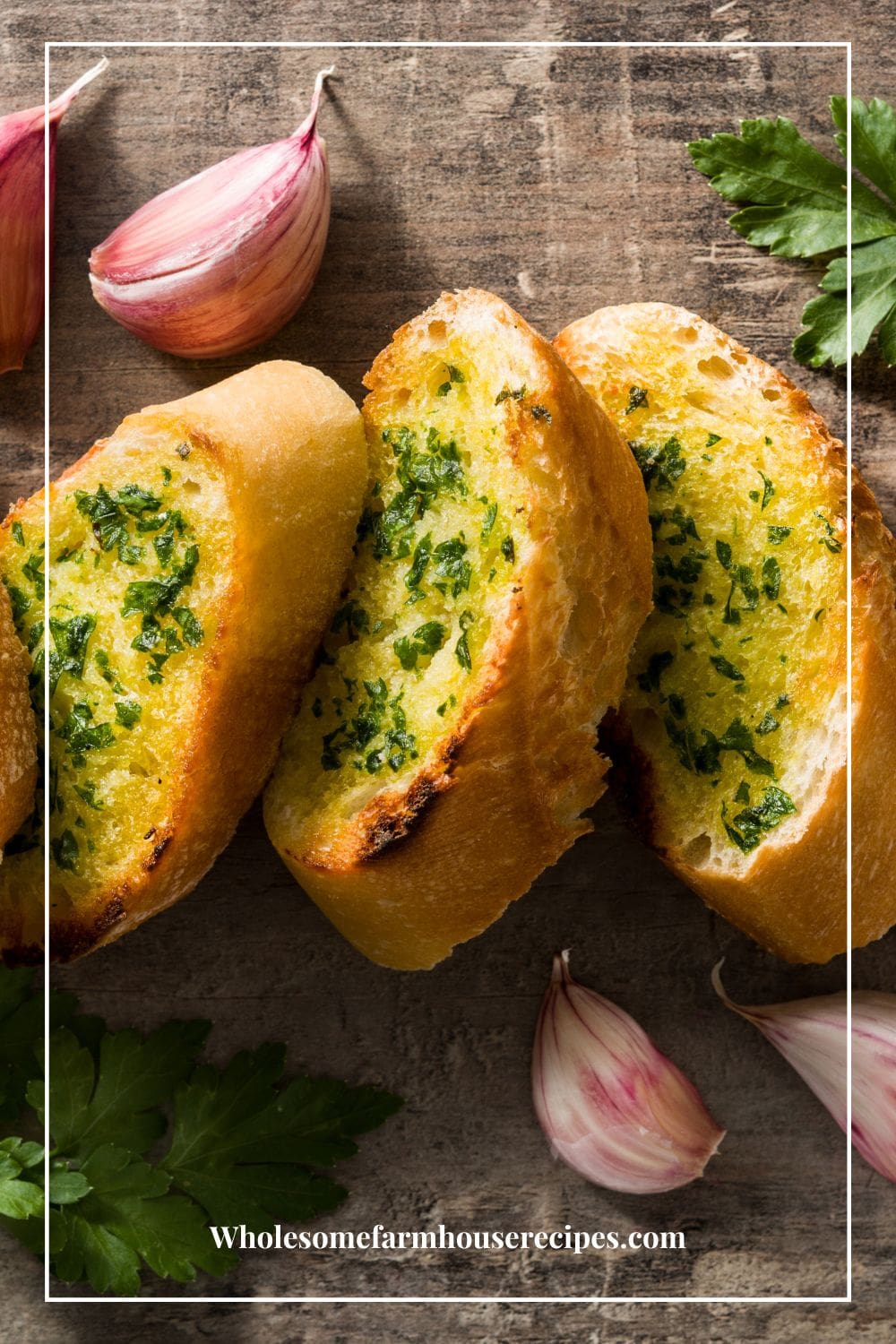 Easy Heat And Serve Baguette Garlic Bread Recipe Wholesome Farmhouse easy-heat-and-serve-baguette-garlic-bread-recipe-wholesome-farmhouse