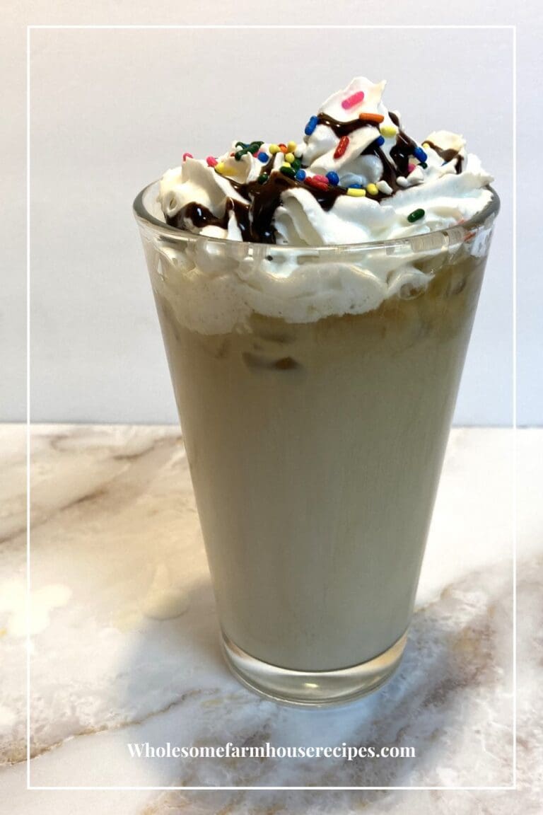 Dunkin Donuts Iced Cake Batter Latte Copycat Wholesome Farmhouse Recipes