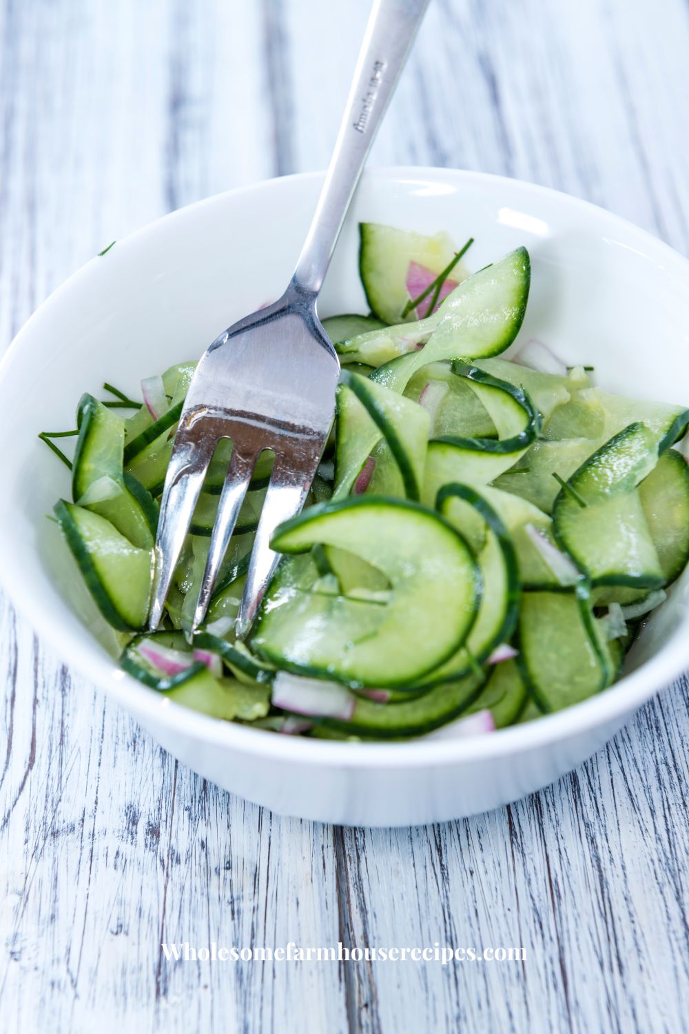 Sweet Pickled Cucumbers with red onions