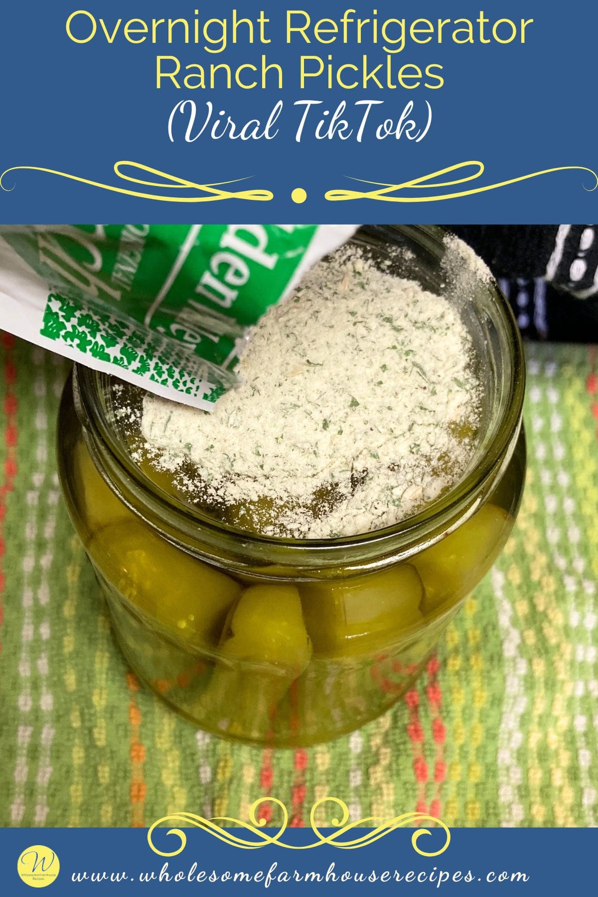 Overnight Refrigerator Ranch Pickles (Viral TikTok) - Wholesome ...