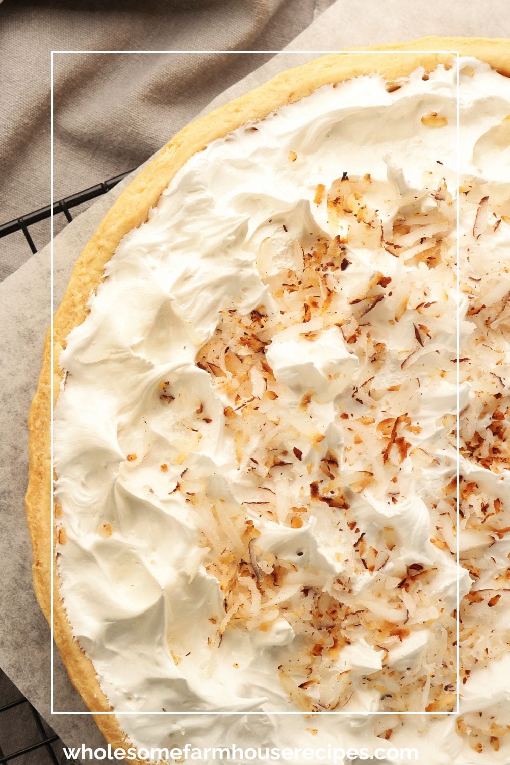 Coconut Cream Pie Top Down Photo