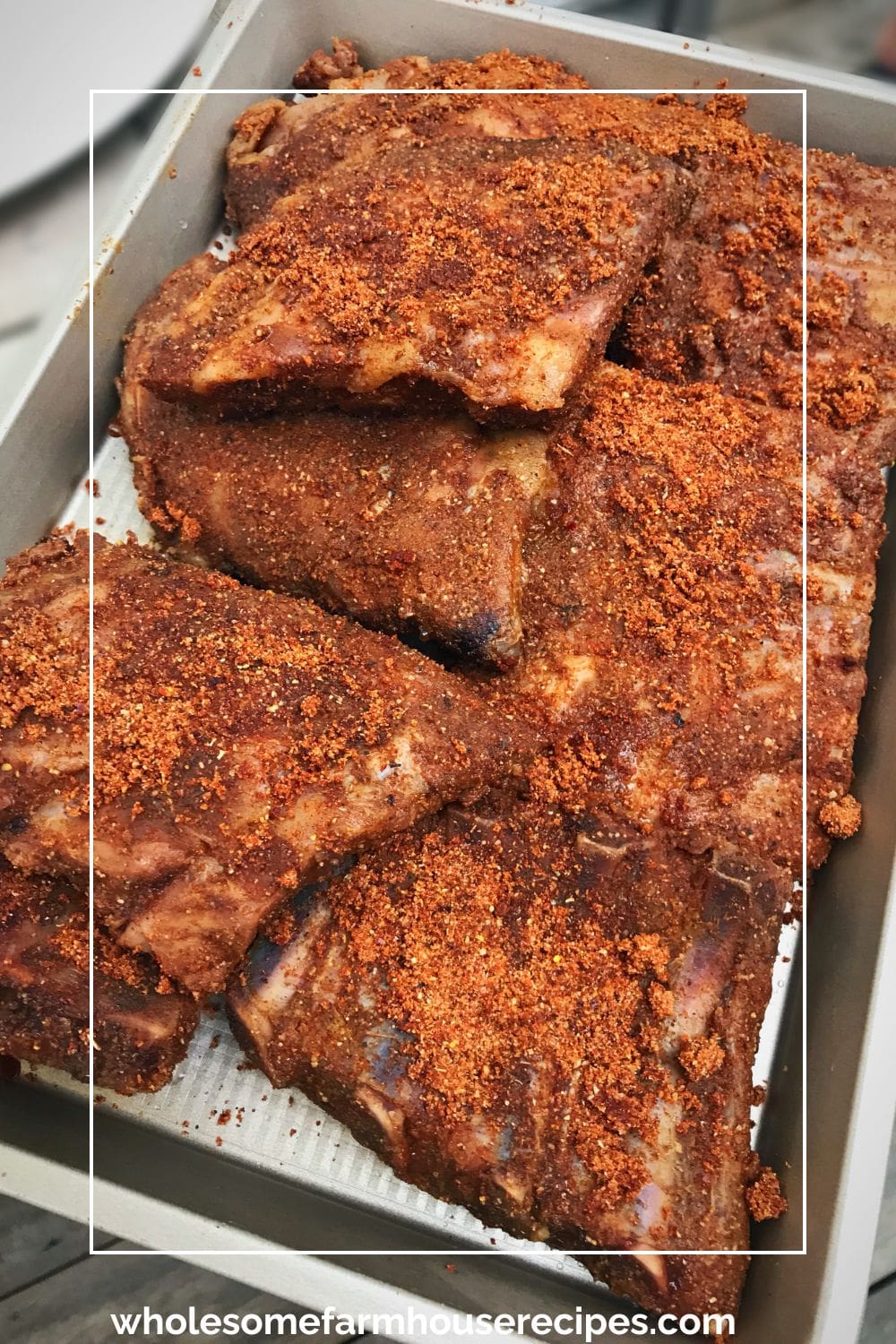 Marinating Ribs in Rub Seasoning Mix