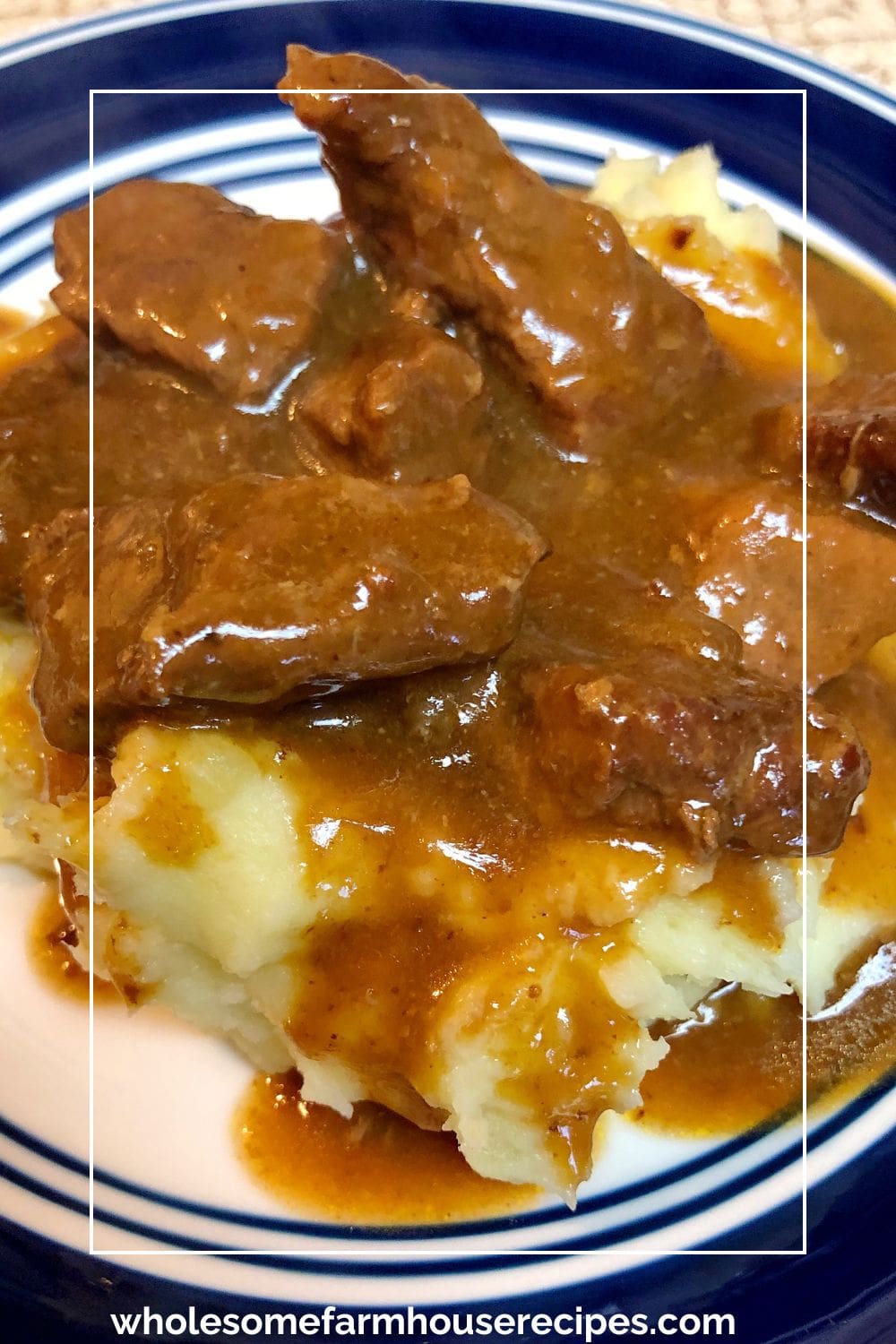 Tender Beef and Gravy over Mashed Potatoes