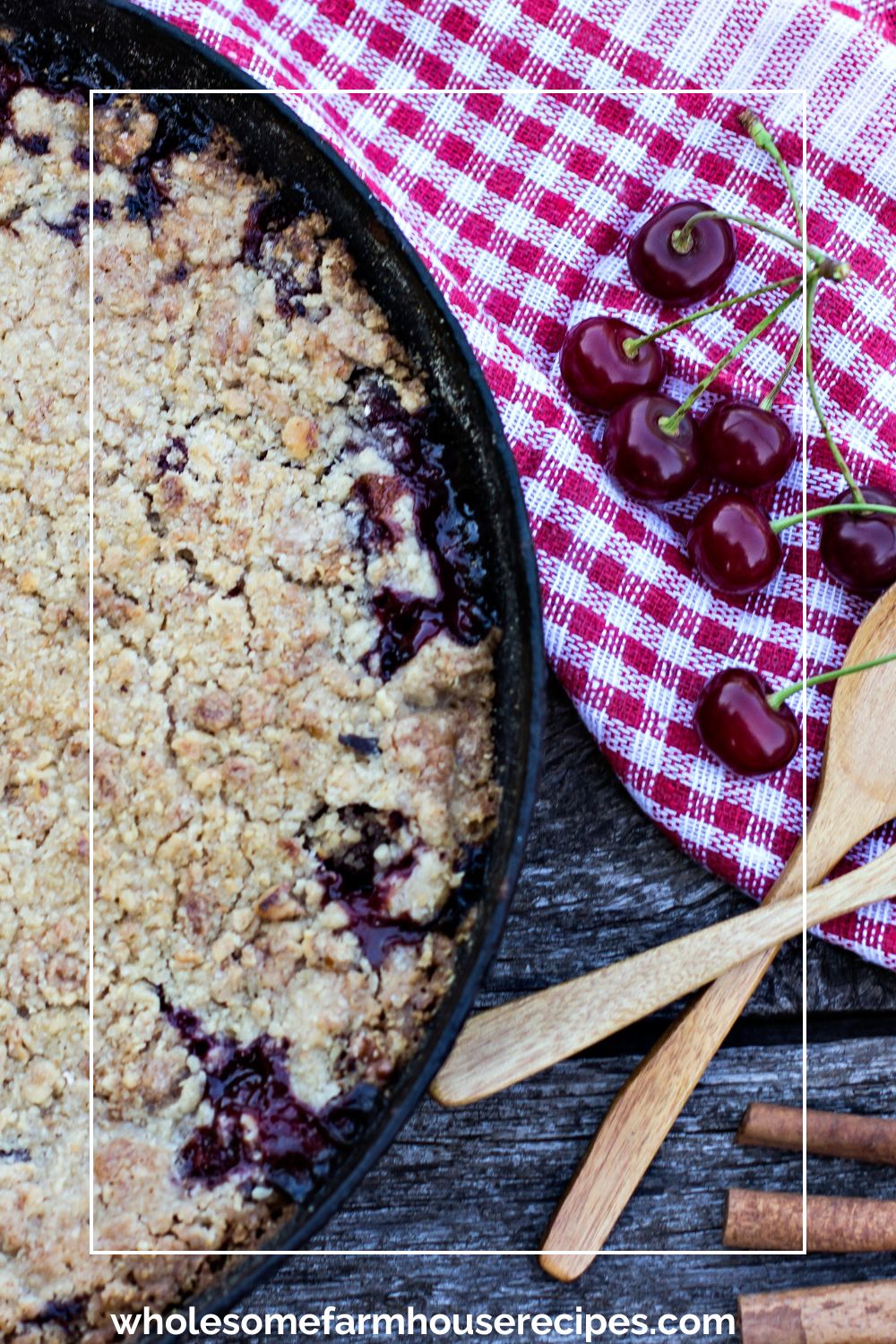 The Perfect Dark Cherry Tart Photo from the Top