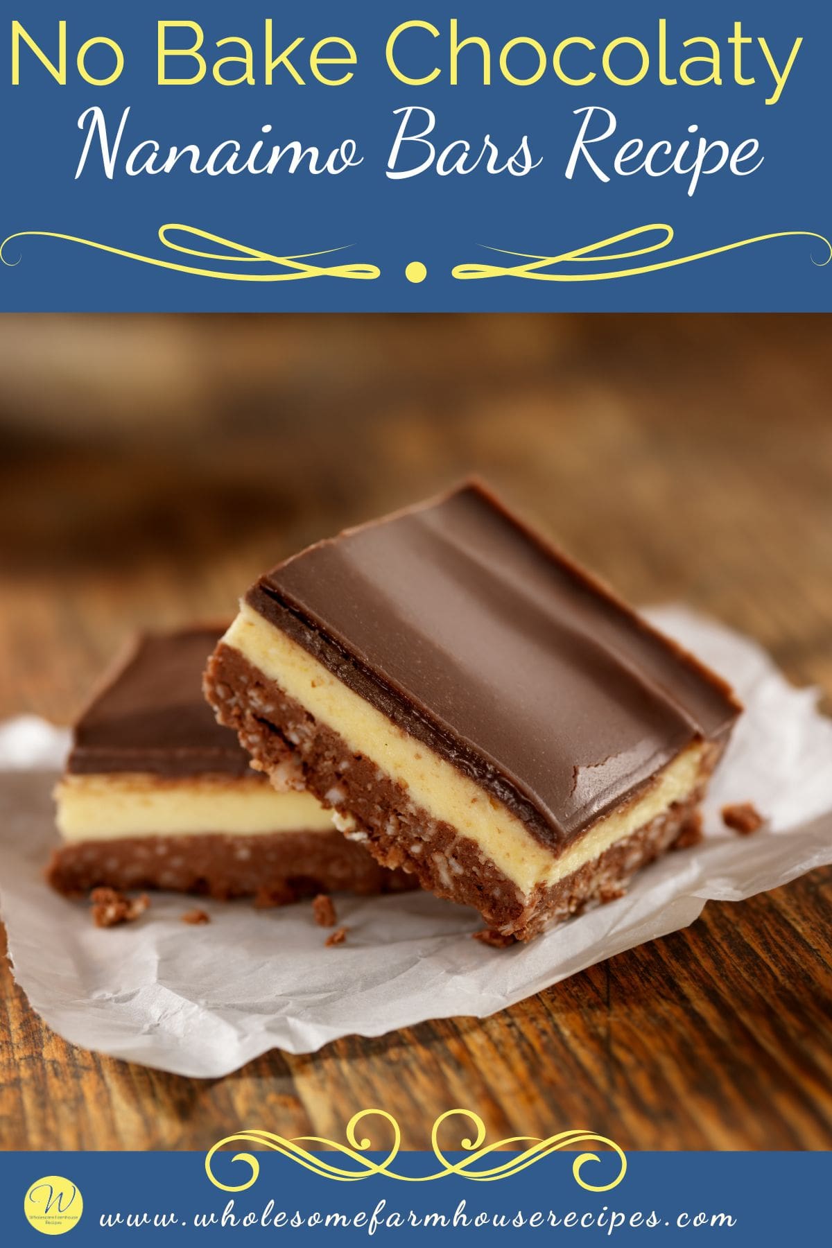 No Bake Chocolaty Nanaimo Bars Recipe