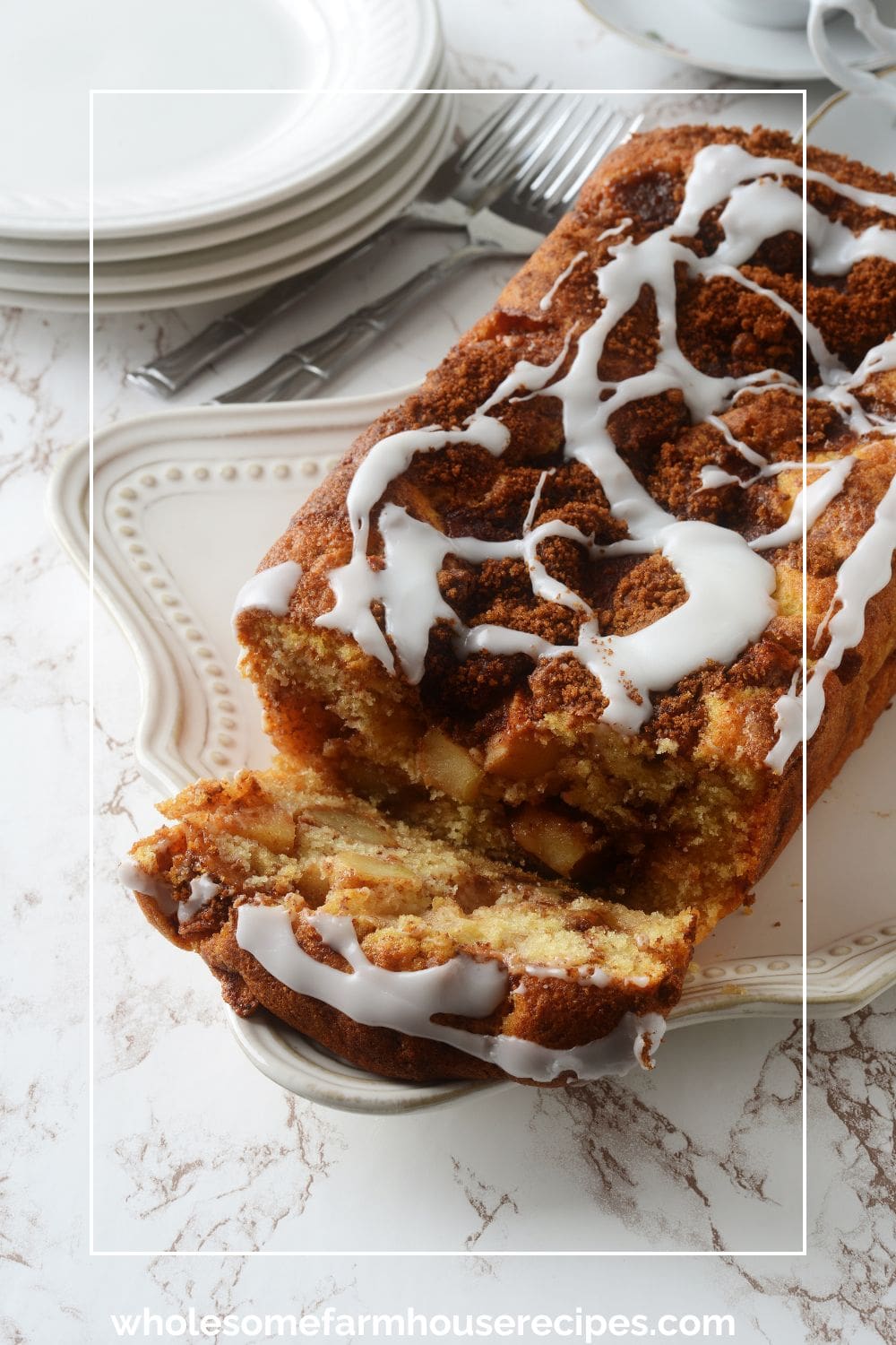 Apple Quick Bread with Glaze