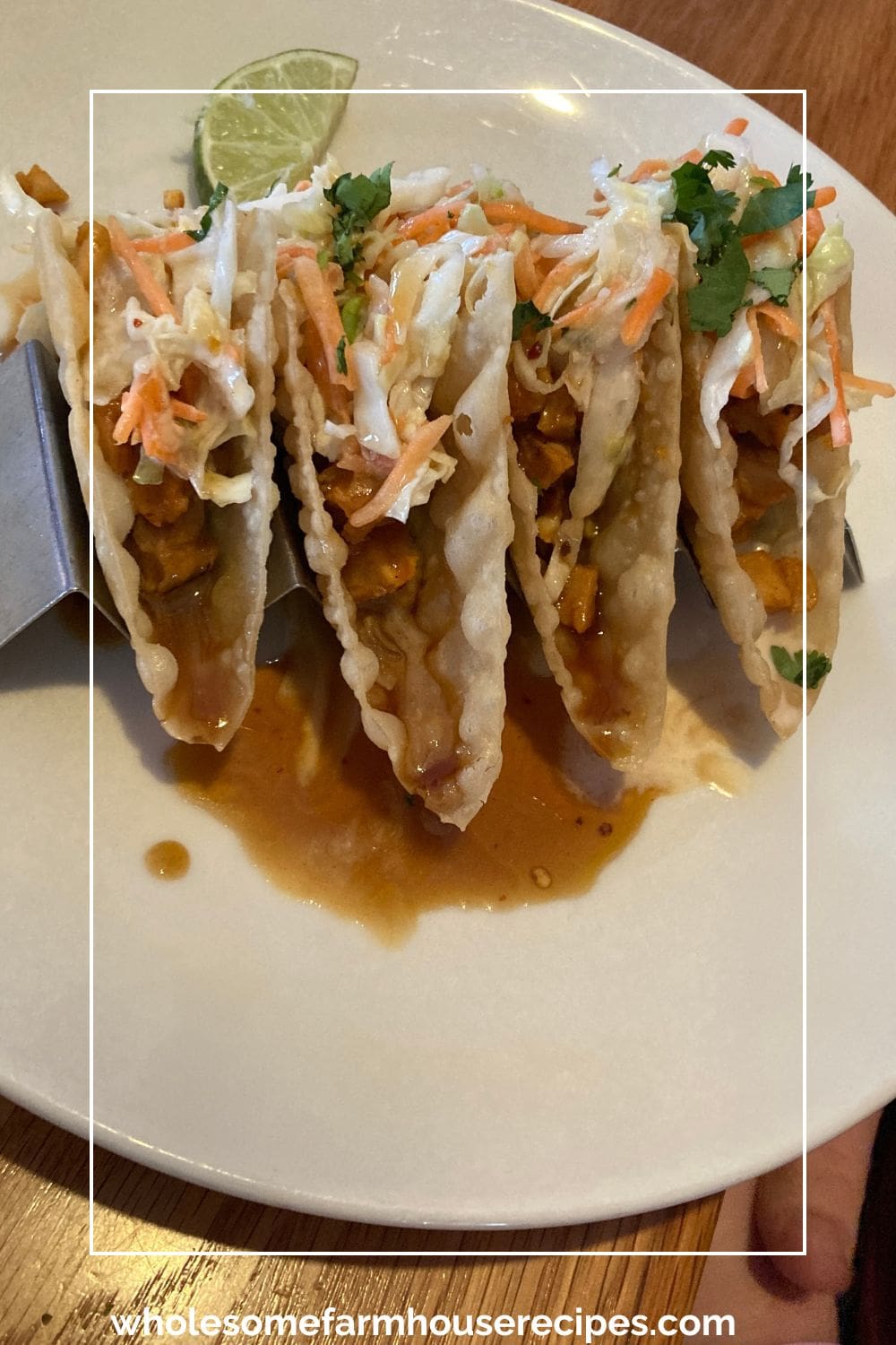 Homemade Mini Chicken Tacos Plated