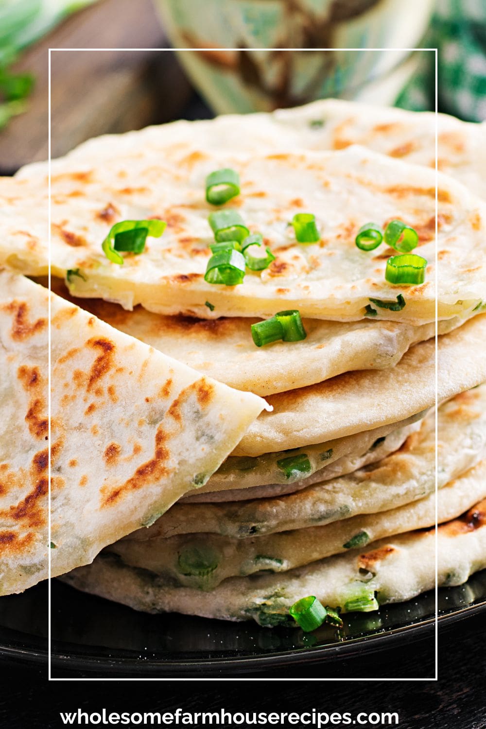 Stacked Homemade Pita Bread