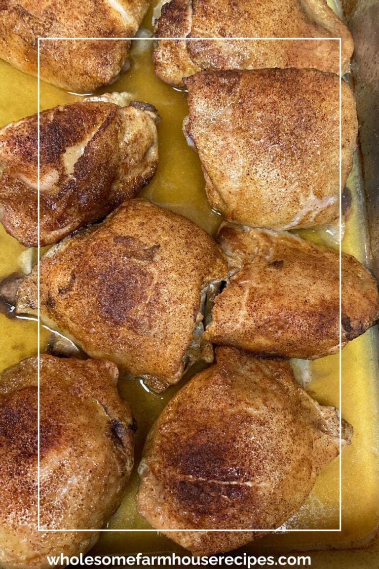 Crispy and Juicy Oven Baked Chicken Thighs Recipe Wholesome Farmhouse