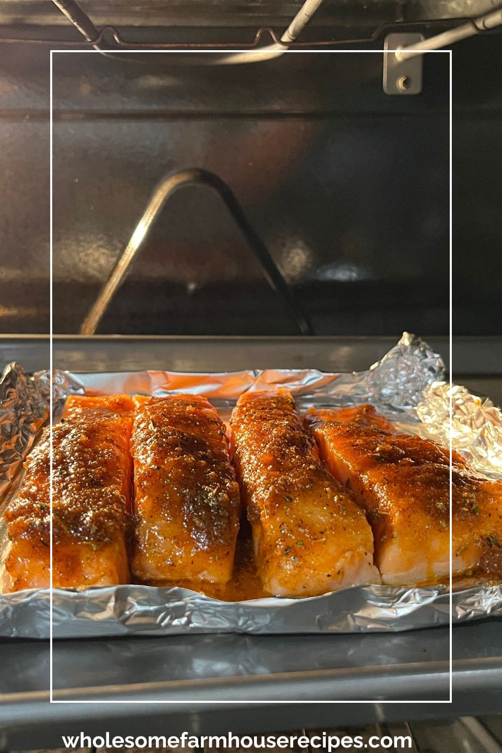 Baking the Salmon with the Brown Sugar Glaze