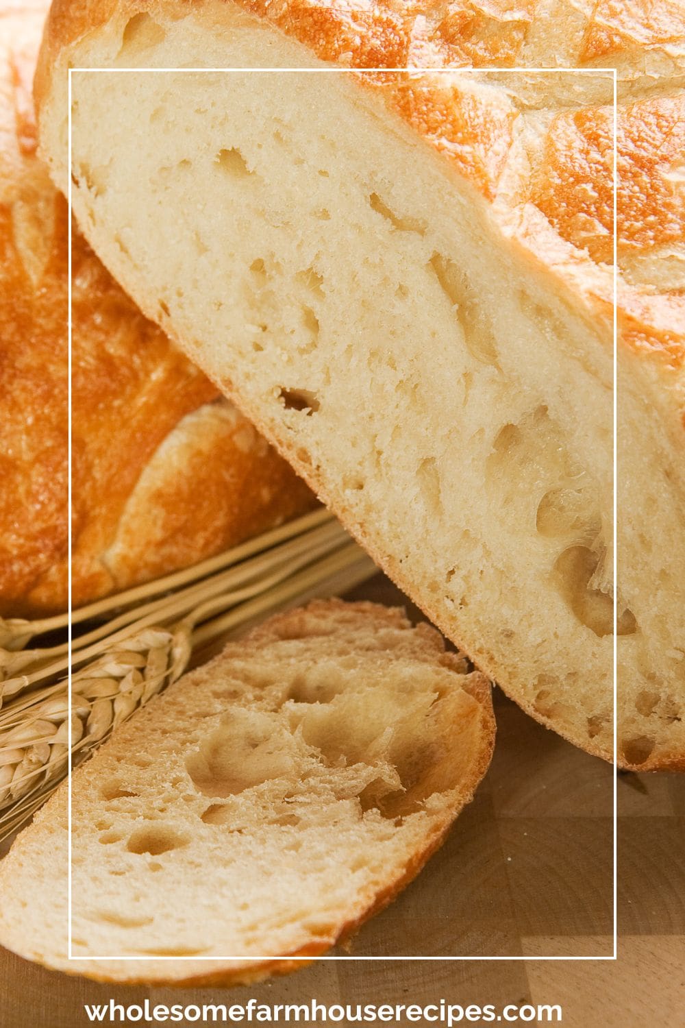 Sliced homemade white bread