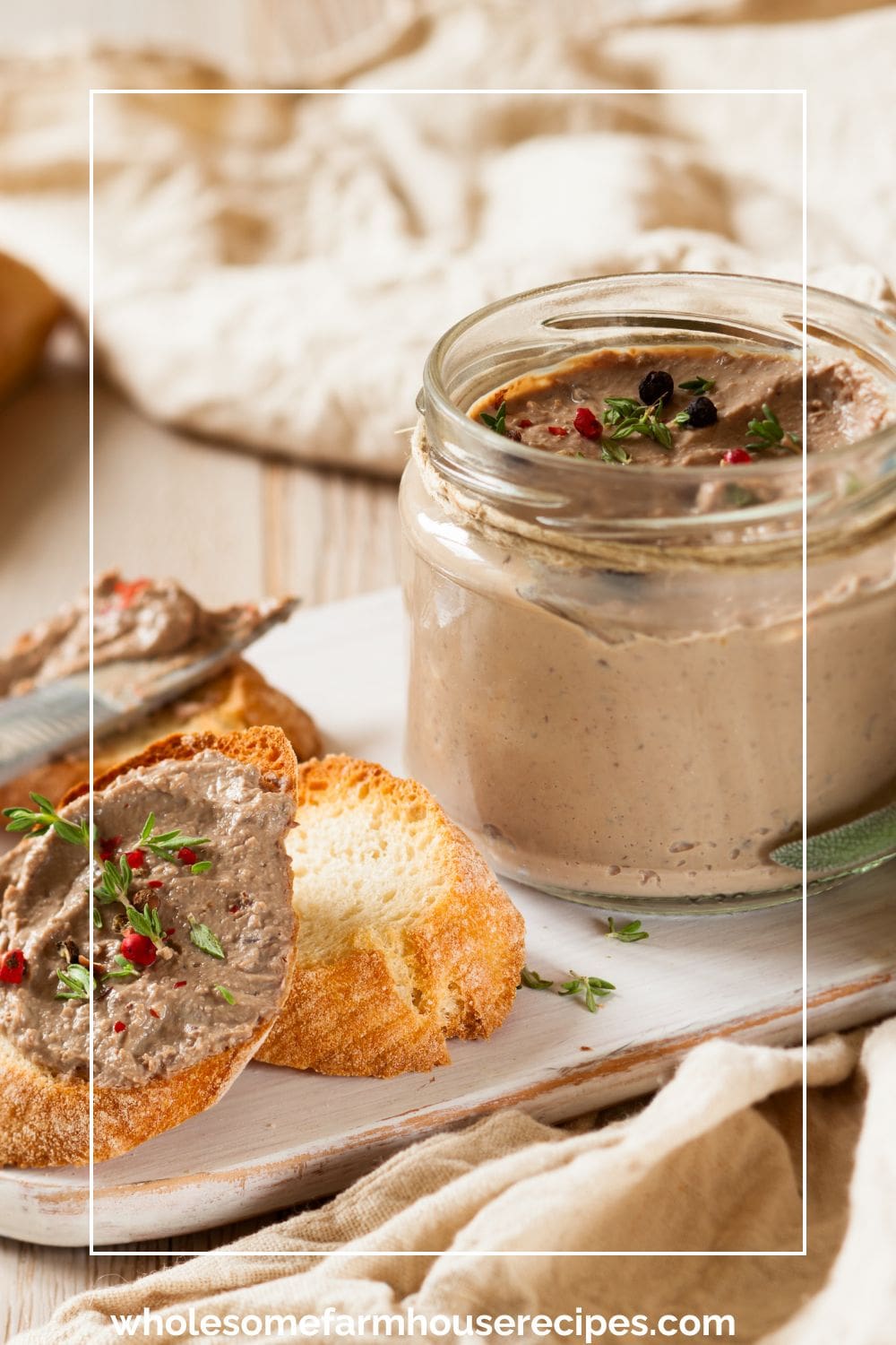 Liver Pâté spread on appetizer platter