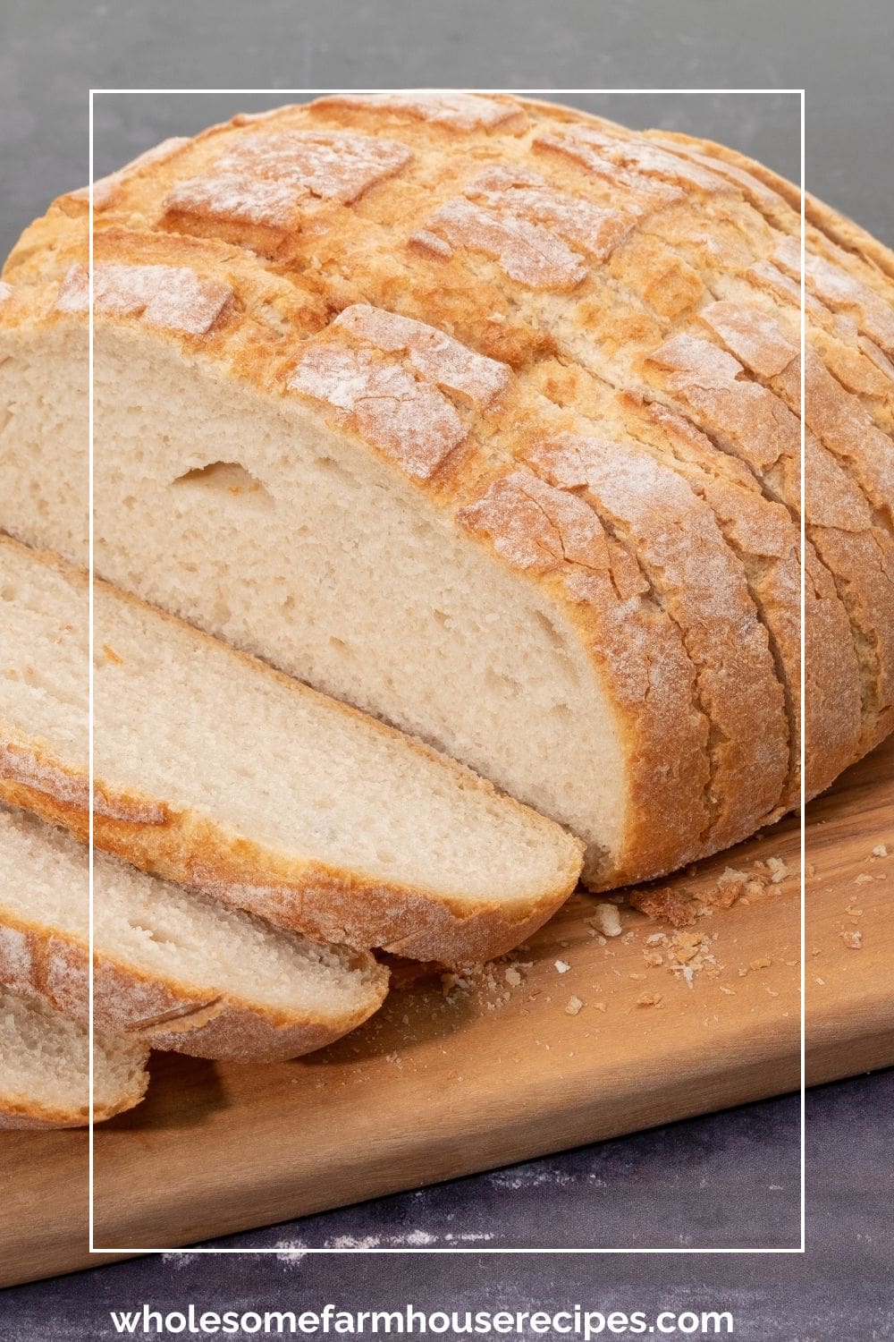 Sliced Loaf of Sourdough Bread