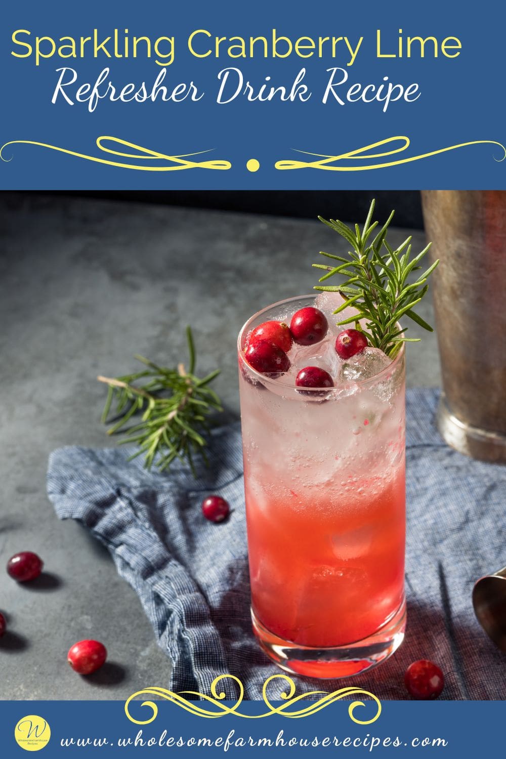 Sparkling Cranberry Lime Refresher Drink Recipe