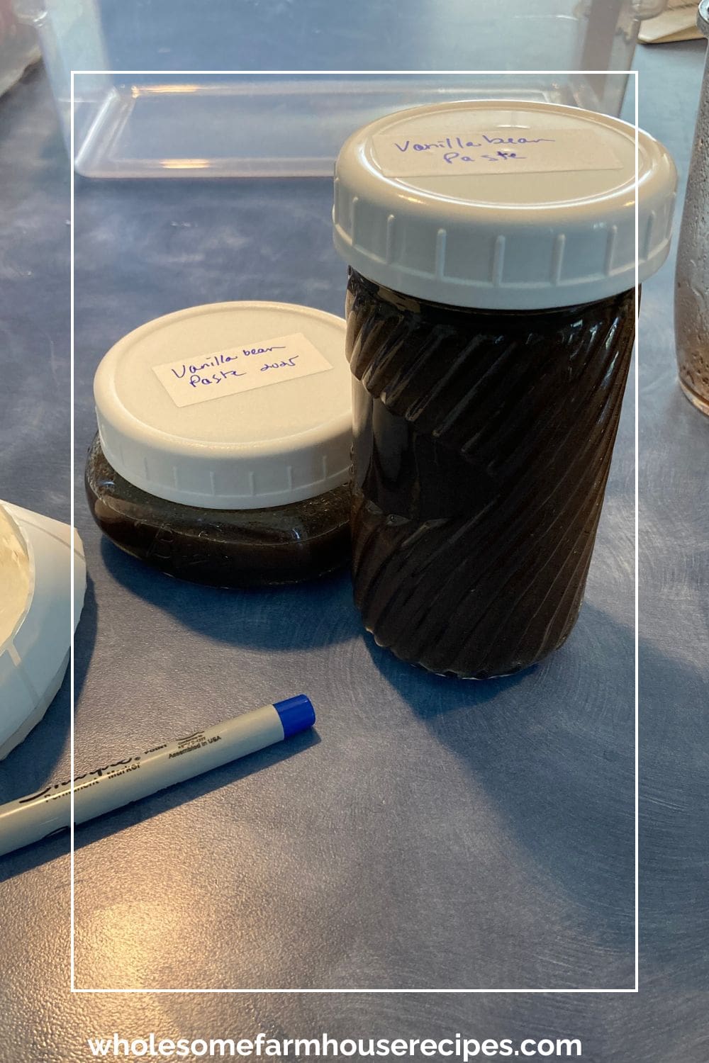 labeling the jars of paste